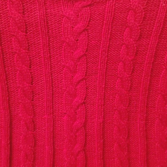 Gymboree Baby Girl 6-12 Months Deep Red Cable Sweater Dress - Picture 3 of 4